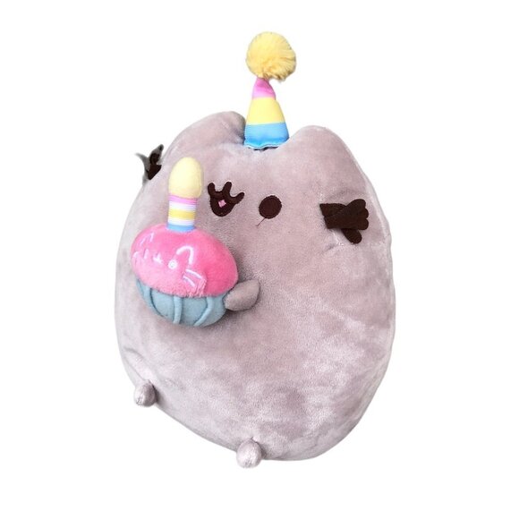 Pusheen Plushie Cupcake Birthday Hat Stuffed Animal - Picture 2 of 11